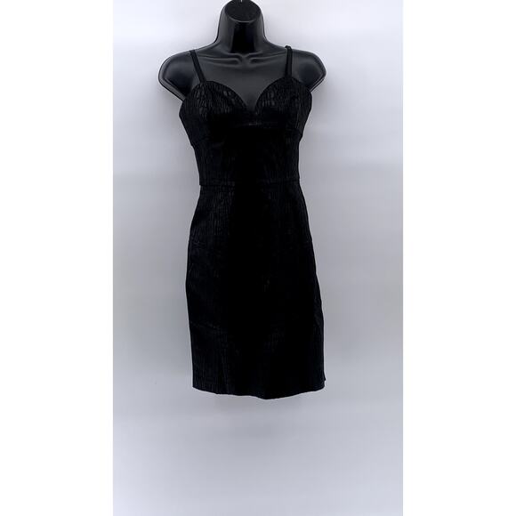 JAY GODFREY Women’s Black Animal Skin Print V-Neck Sheath Mini Dress SZ 8 - Picture 1 of 10
